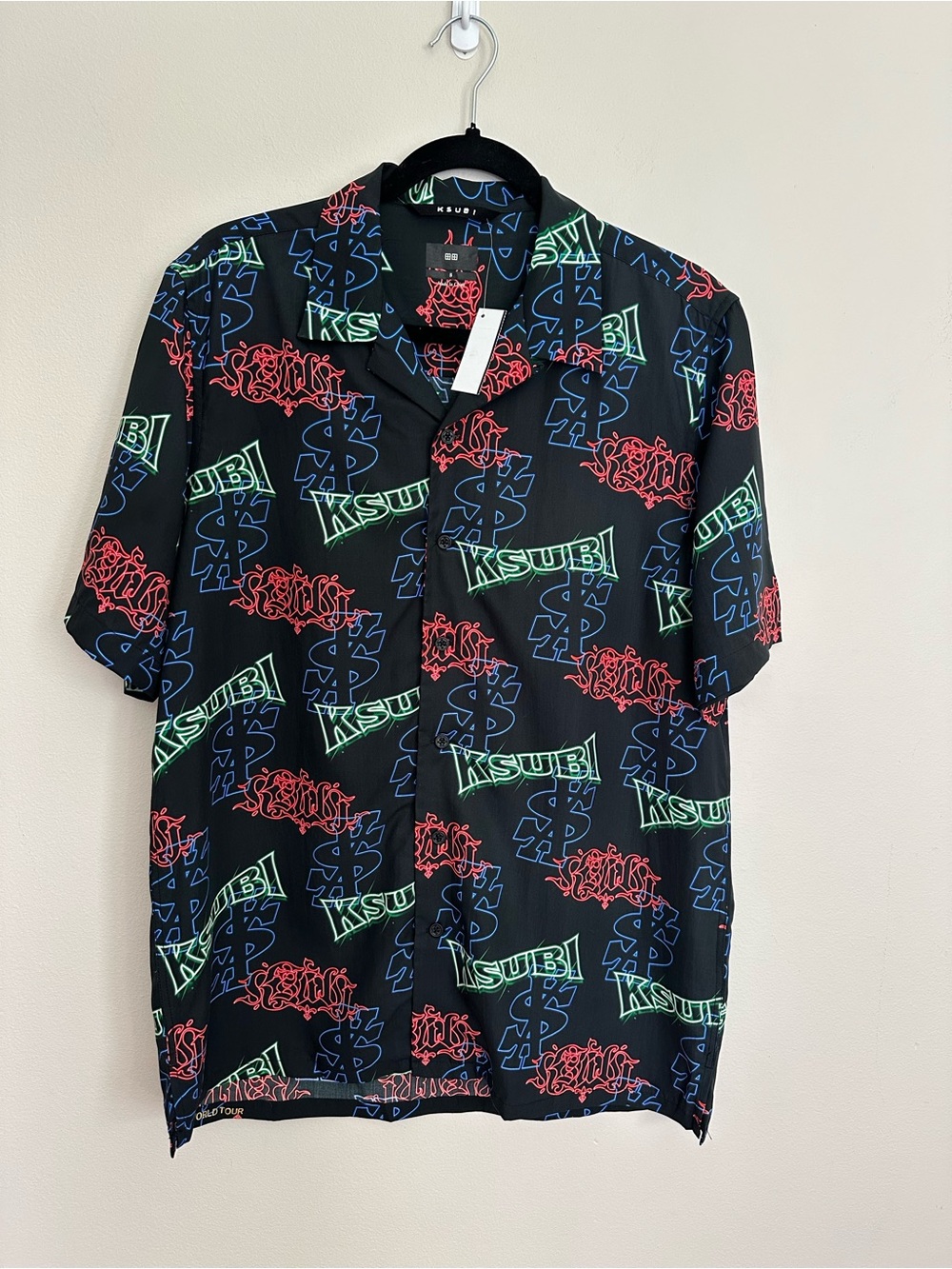 NWT Ksubi Glow Resort SS Shirt Small Streetwear Hype Beast Skatercore Grunge